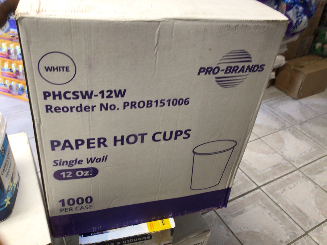Cups 12oz case pro brands