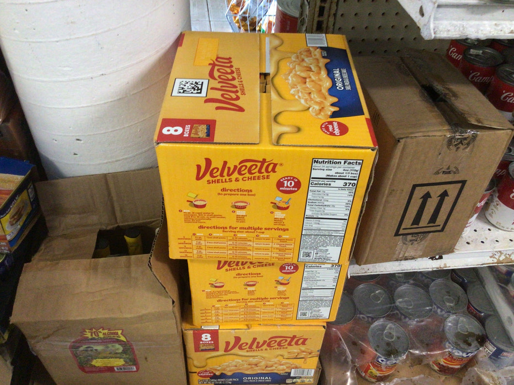 Velveeta shell & cheese 8pk