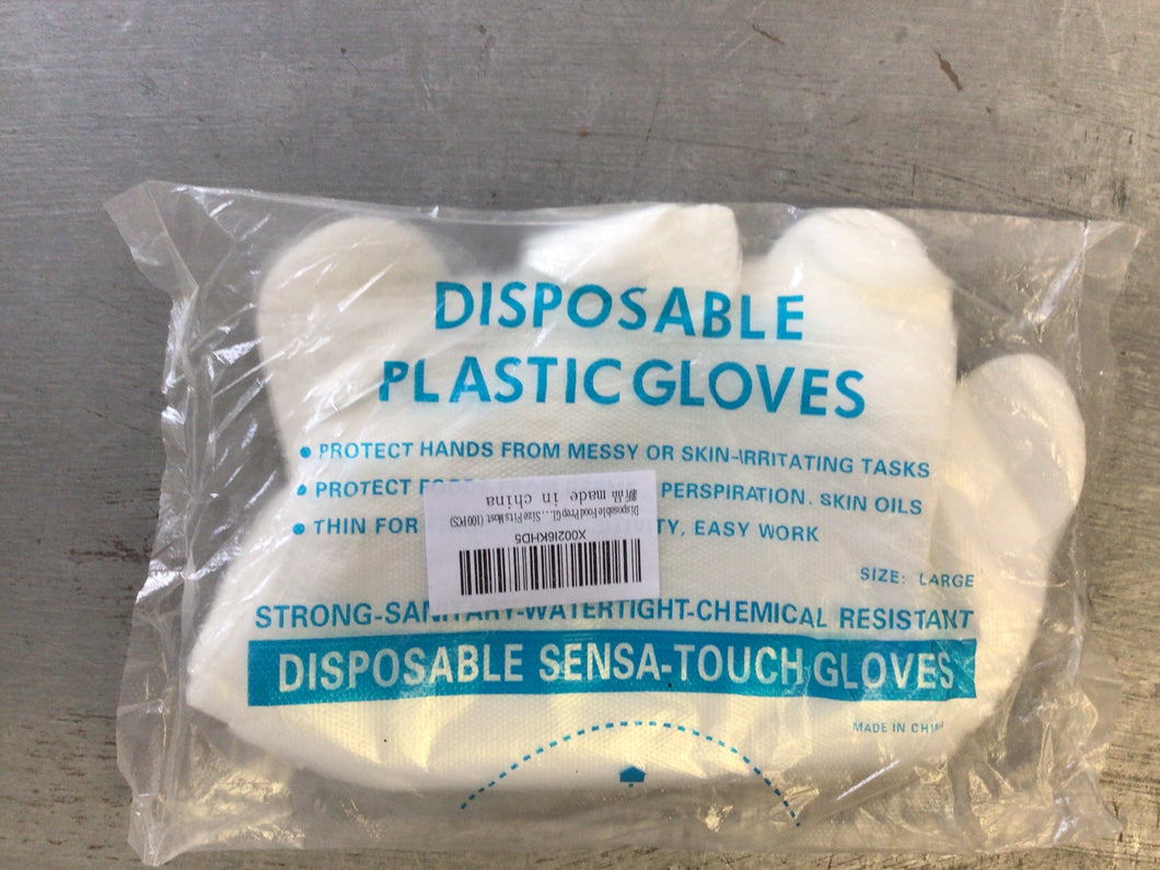Disposal plastic gloves