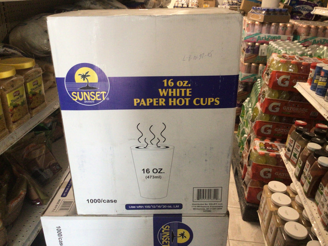 Cups 16oz hot sunset case