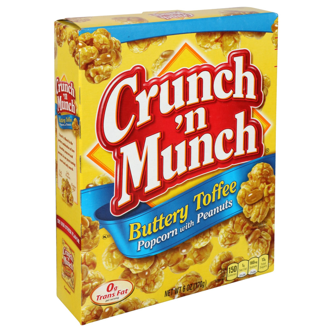 Crunch 'n Munch Buttery Toffee Popcorn with Peanuts, 6 oz
