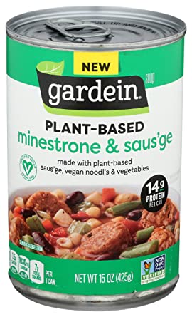 Gardein Plant Based Minestrone & Saus’ge Soup, 15 oz