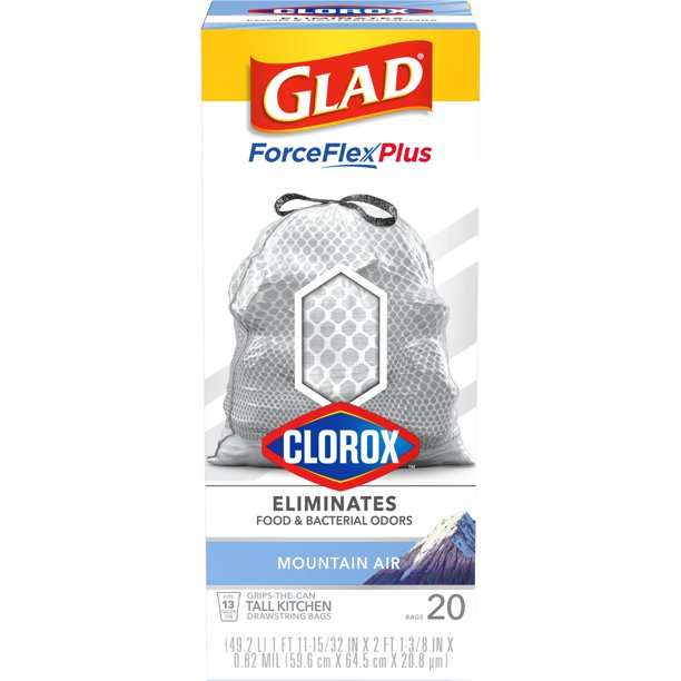 Glad Force Flex Plus, 20 count