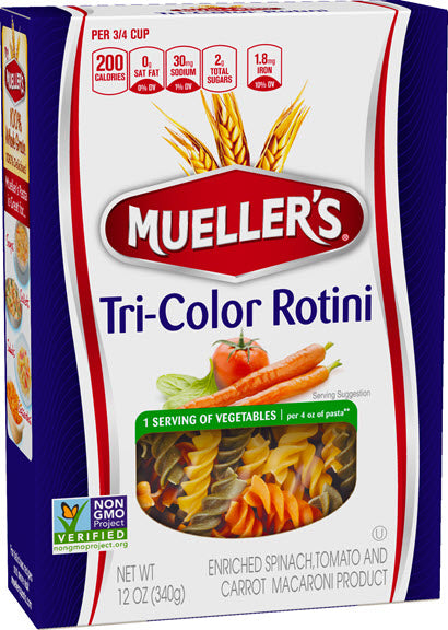 Mueller’s Tri Color Rotini, 12 oz