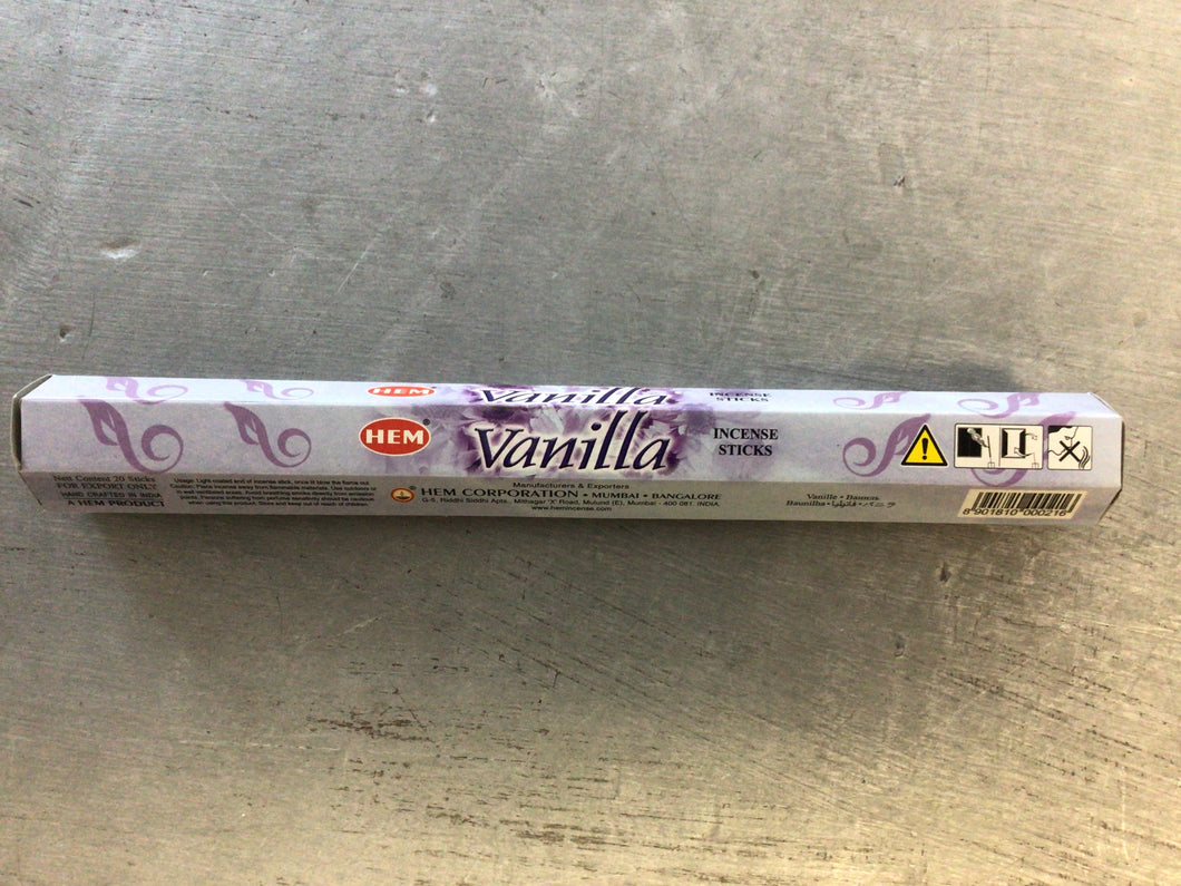 Incense sticks vanilla