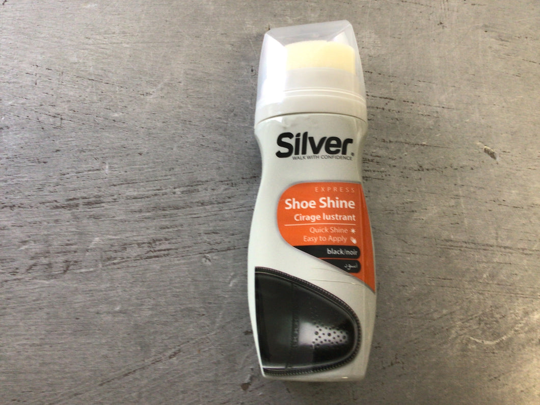 Silver shine polish black