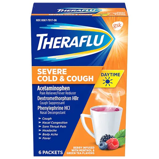 TheraFlu Severe Cough & Cold Daytime, Single Pack
