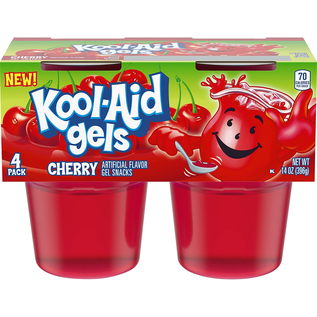 Jell-O Koolaid Gels Cherry, 4 Pk