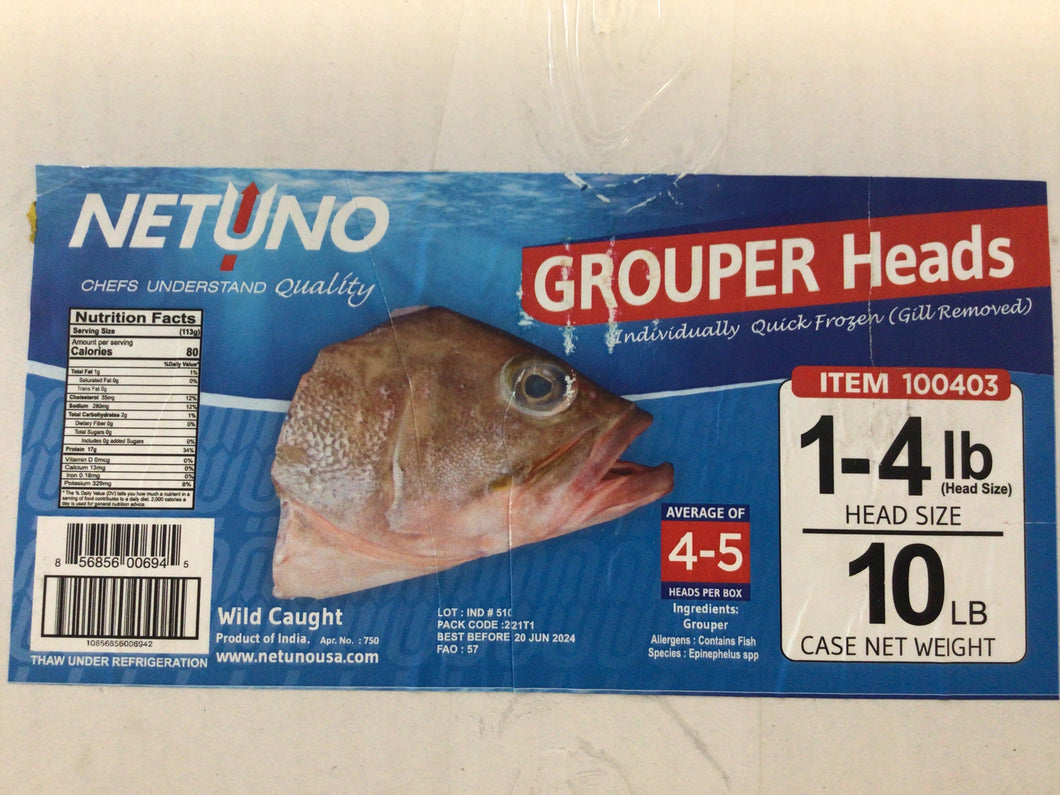 Grouper heads case 10lbs