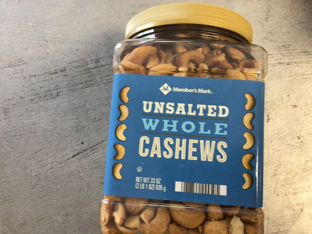 Cashews whole unsalted