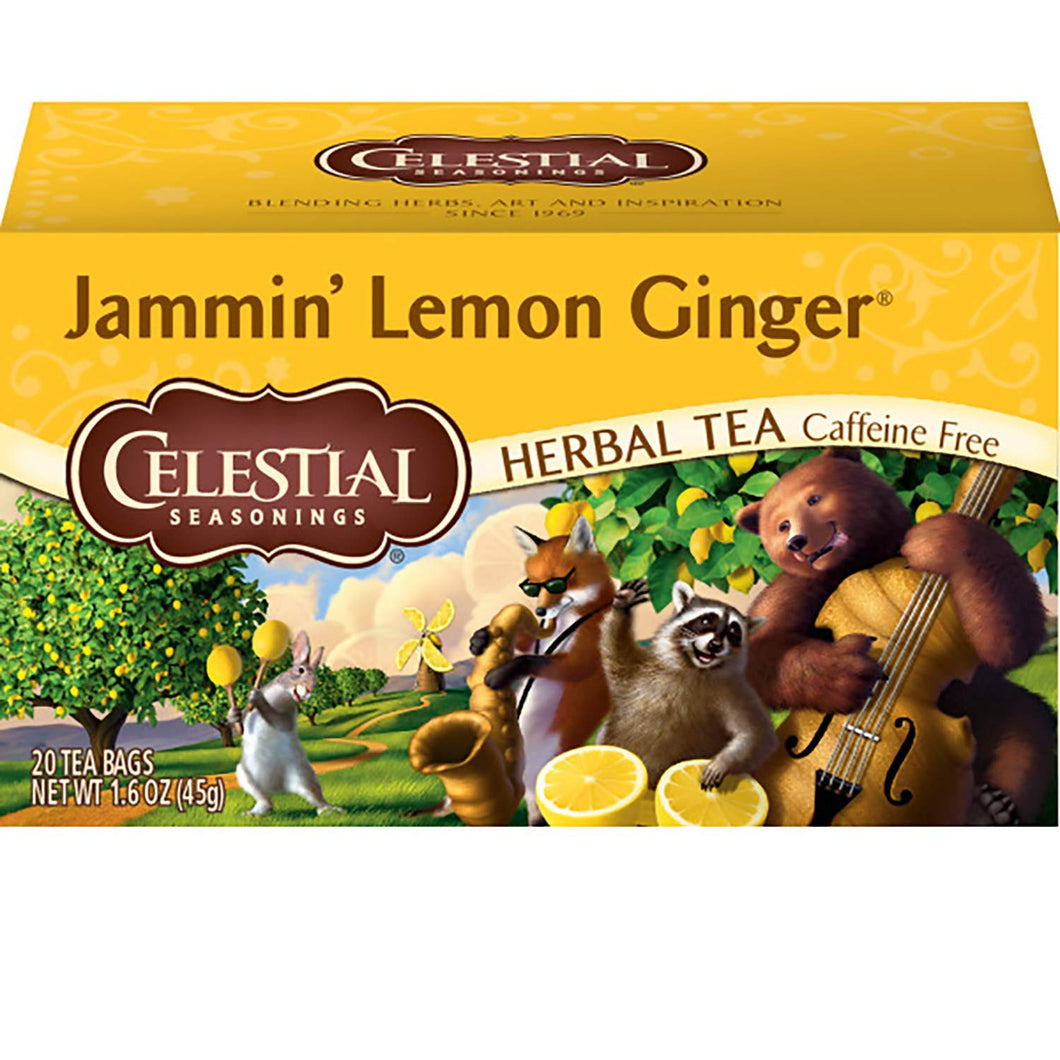 Celestial Seasonings Jammin’ Lemon Ginger Herbal Tea, 20ct