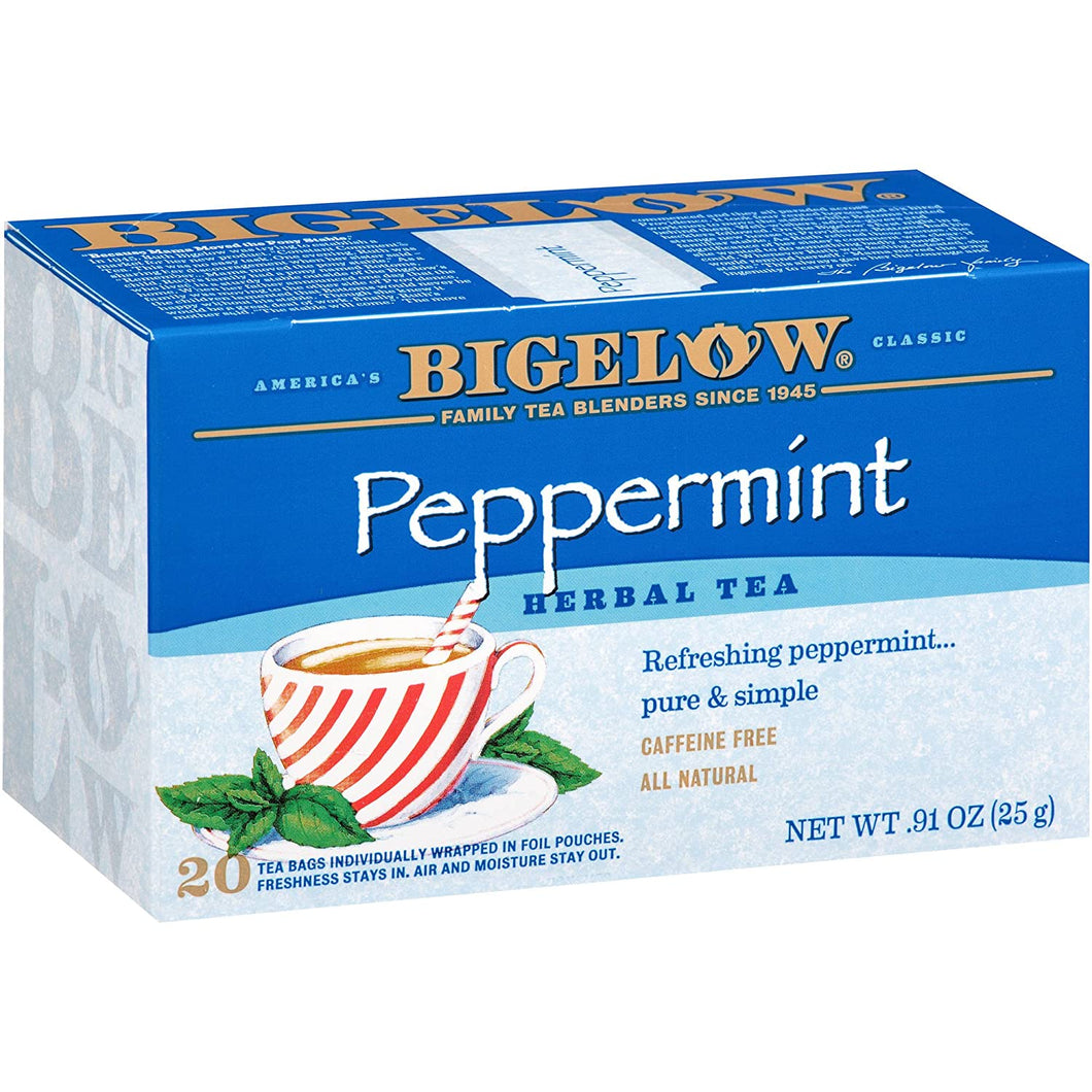 Bigelow Peppermint Herbal Tea, 20ct