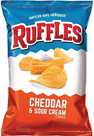 Ruffles Cheddar and Sour Cream Potato Chips, 1 oz