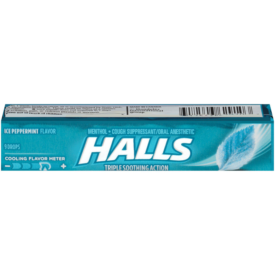 Halls Cough Drops Iced Peppermint